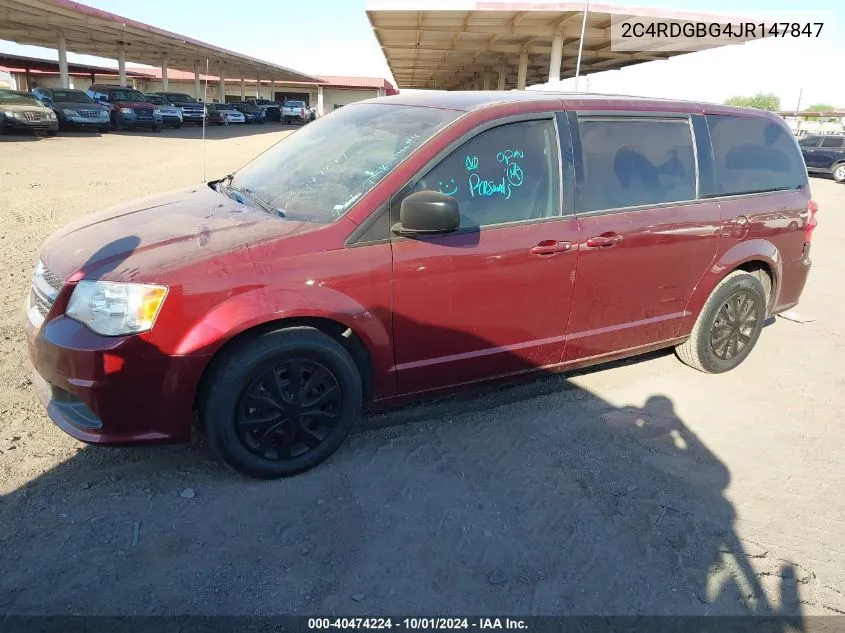 2018 Dodge Grand Caravan Se VIN: 2C4RDGBG4JR147847 Lot: 40474224