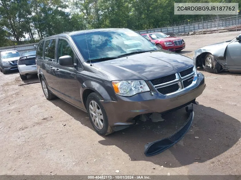 2018 Dodge Grand Caravan Se VIN: 2C4RDGBG9JR187762 Lot: 40482113