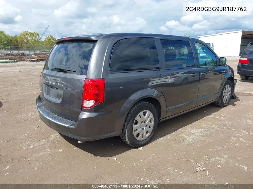 2C4RDGBG9JR187762 2018 Dodge Grand Caravan Se