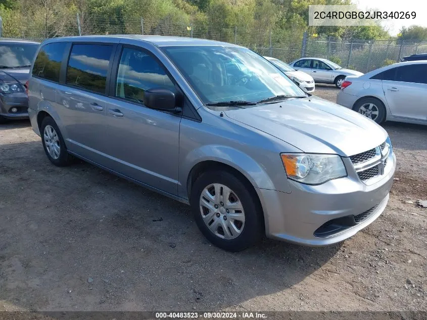 2018 Dodge Grand Caravan Se VIN: 2C4RDGBG2JR340269 Lot: 40483523