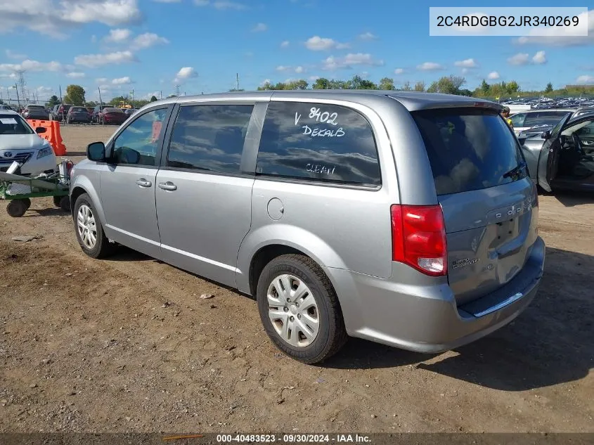 2C4RDGBG2JR340269 2018 Dodge Grand Caravan Se