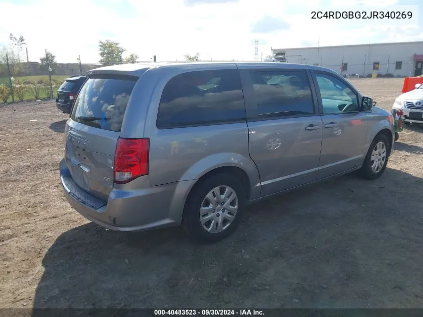 2C4RDGBG2JR340269 2018 Dodge Grand Caravan Se