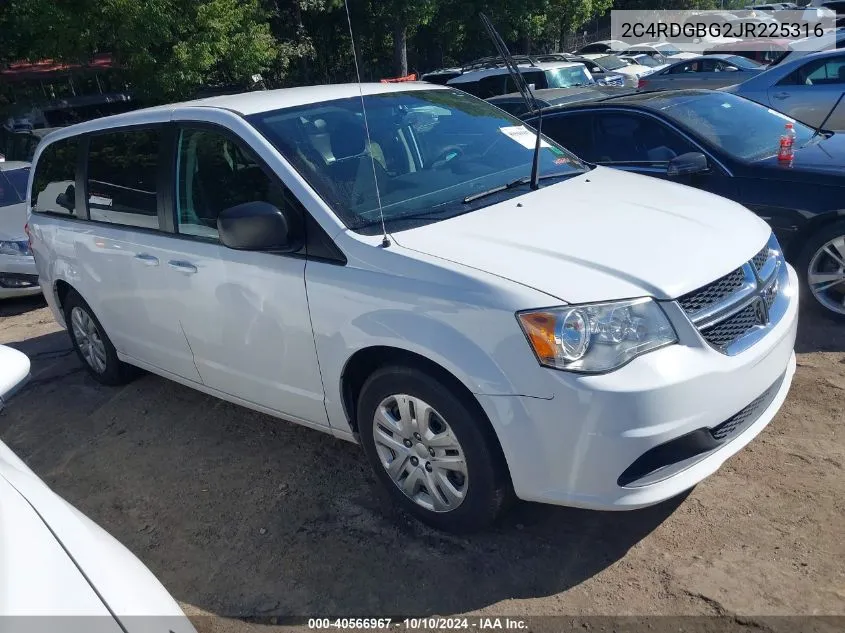 2018 Dodge Grand Caravan Se VIN: 2C4RDGBG2JR225316 Lot: 40566967