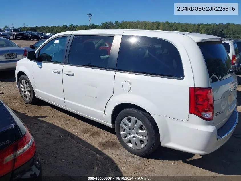 2018 Dodge Grand Caravan Se VIN: 2C4RDGBG2JR225316 Lot: 40566967