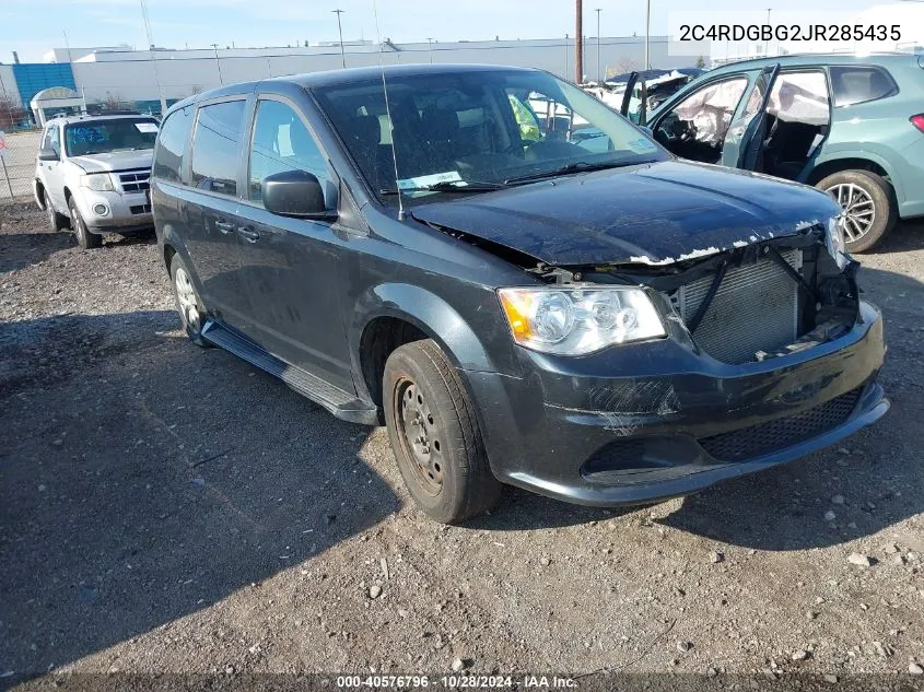 2018 Dodge Grand Caravan Se VIN: 2C4RDGBG2JR285435 Lot: 40576796