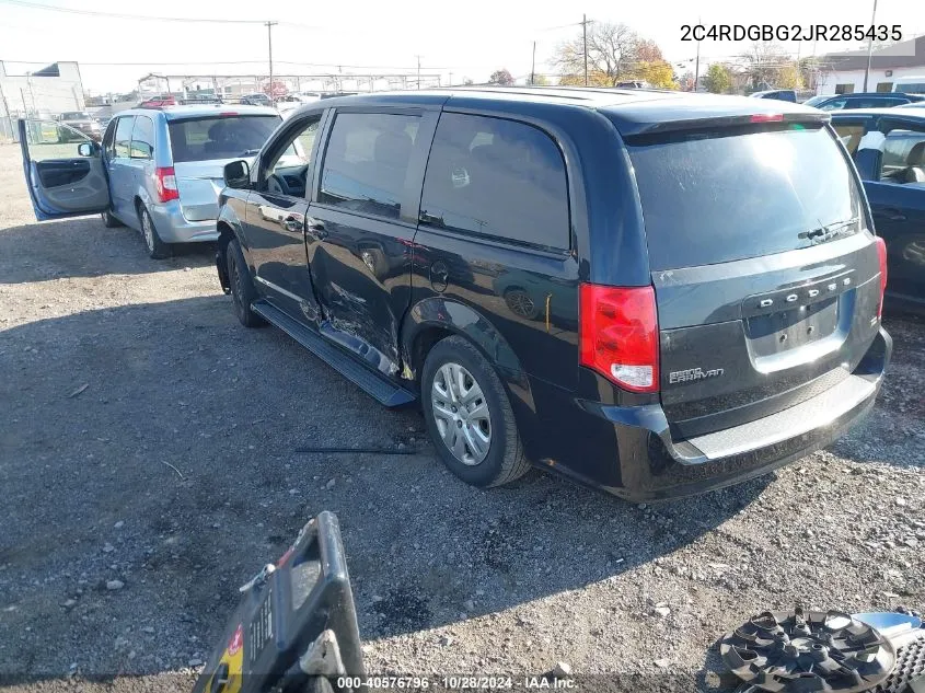 2018 Dodge Grand Caravan Se VIN: 2C4RDGBG2JR285435 Lot: 40576796