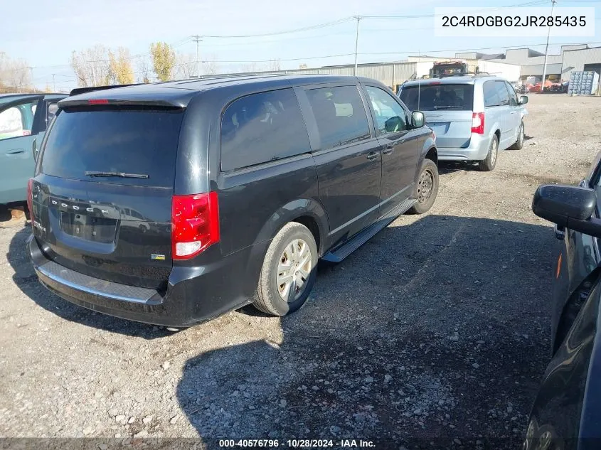 2018 Dodge Grand Caravan Se VIN: 2C4RDGBG2JR285435 Lot: 40576796