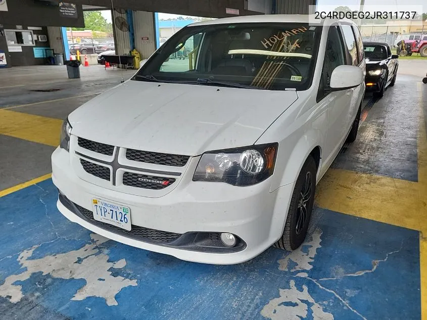 2018 Dodge Grand Caravan Gt VIN: 2C4RDGEG2JR311737 Lot: 40587404