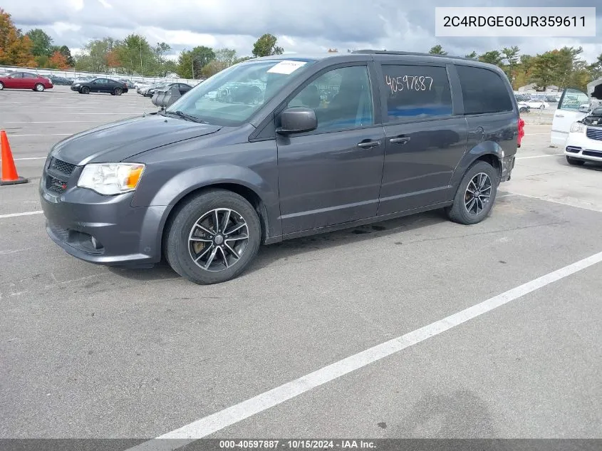 2018 Dodge Grand Caravan Gt VIN: 2C4RDGEG0JR359611 Lot: 40597887