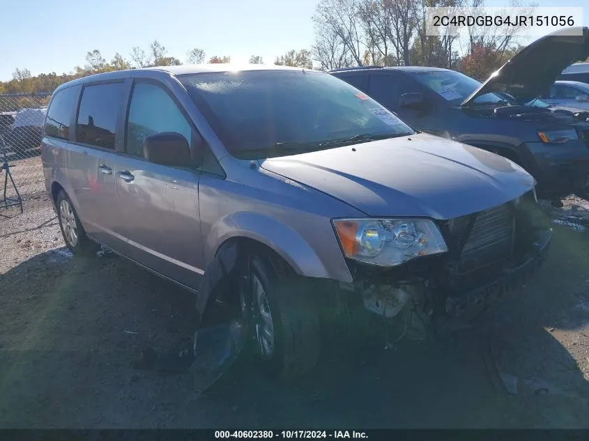 2018 Dodge Grand Caravan Se VIN: 2C4RDGBG4JR151056 Lot: 40602380