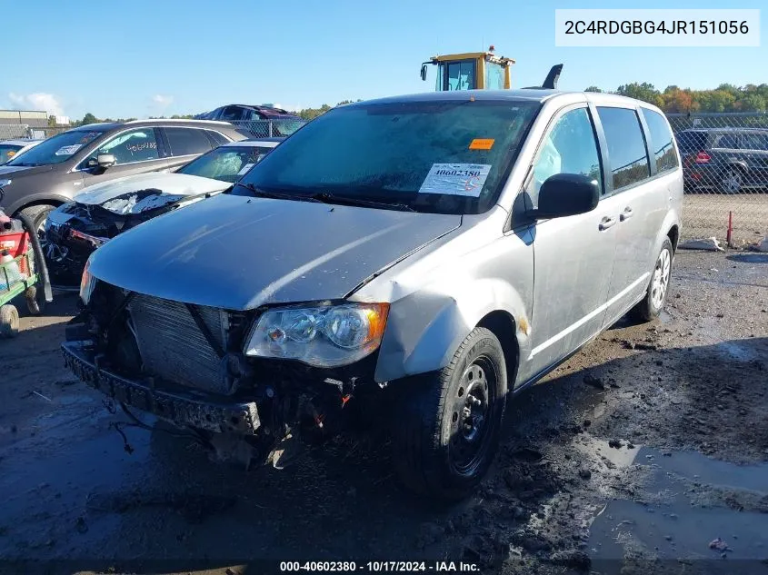 2018 Dodge Grand Caravan Se VIN: 2C4RDGBG4JR151056 Lot: 40602380