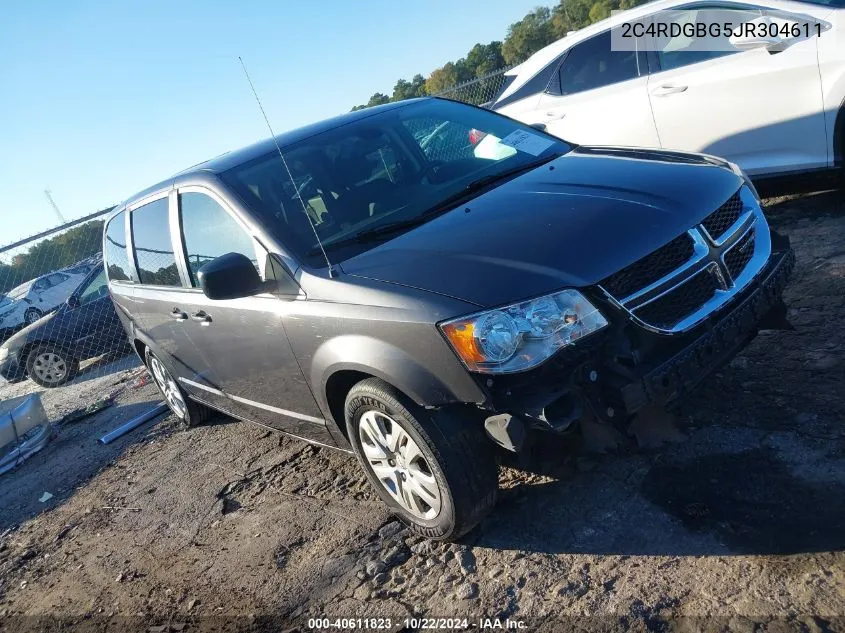 2018 Dodge Grand Caravan Se VIN: 2C4RDGBG5JR304611 Lot: 40611823