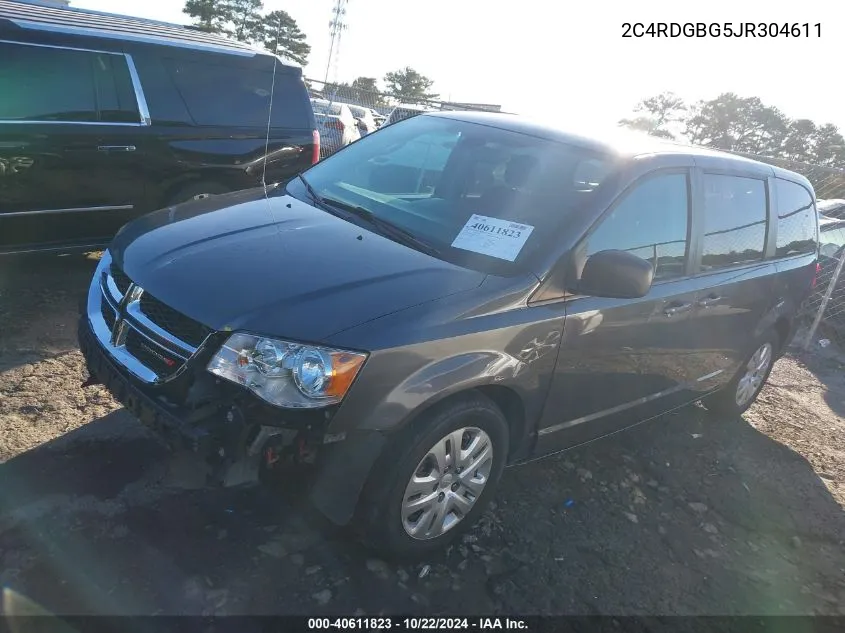 2018 Dodge Grand Caravan Se VIN: 2C4RDGBG5JR304611 Lot: 40611823