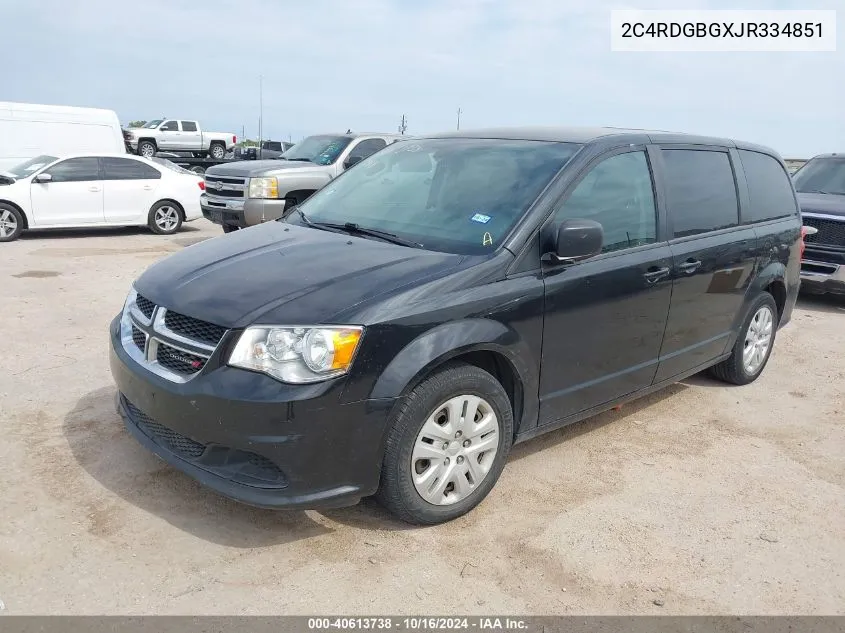 2C4RDGBGXJR334851 2018 Dodge Grand Caravan Se