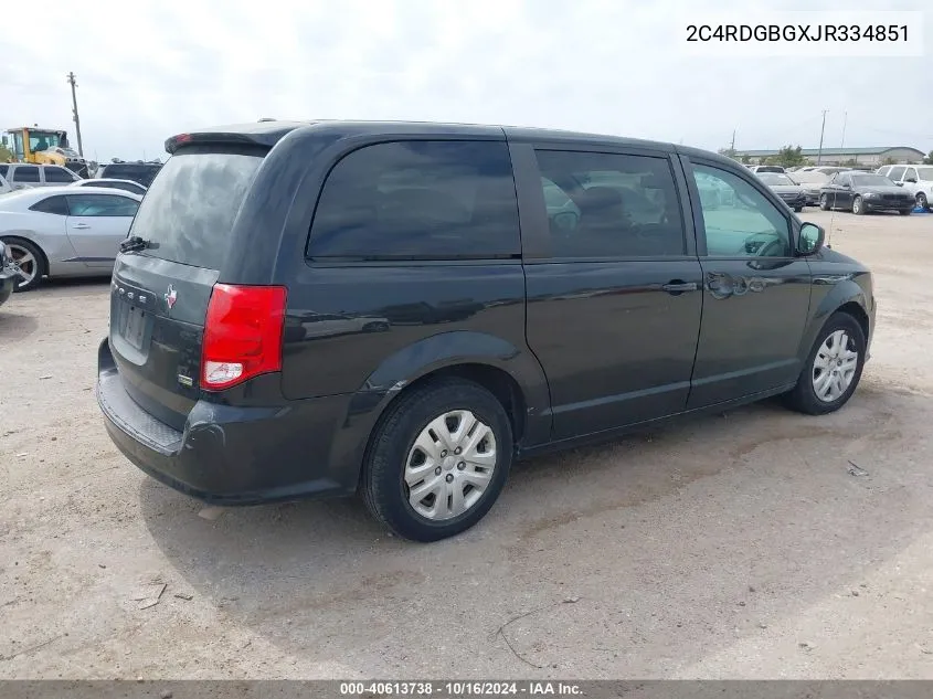 2C4RDGBGXJR334851 2018 Dodge Grand Caravan Se