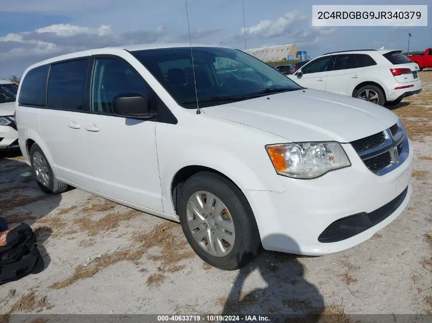 2018 Dodge Grand Caravan Se VIN: 2C4RDGBG9JR340379 Lot: 40633719