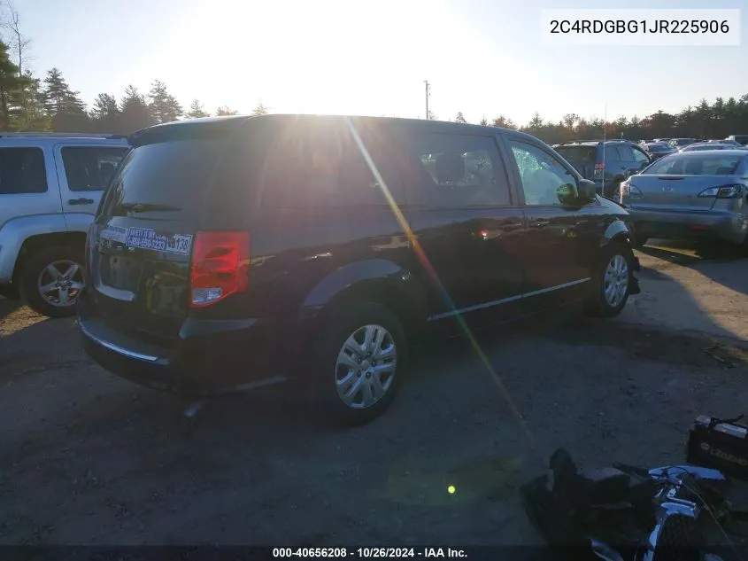 2018 Dodge Grand Caravan Se VIN: 2C4RDGBG1JR225906 Lot: 40656208