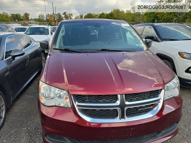 2018 Dodge Grand Caravan Se VIN: 2C4RDGBG3JR304087 Lot: 40660800