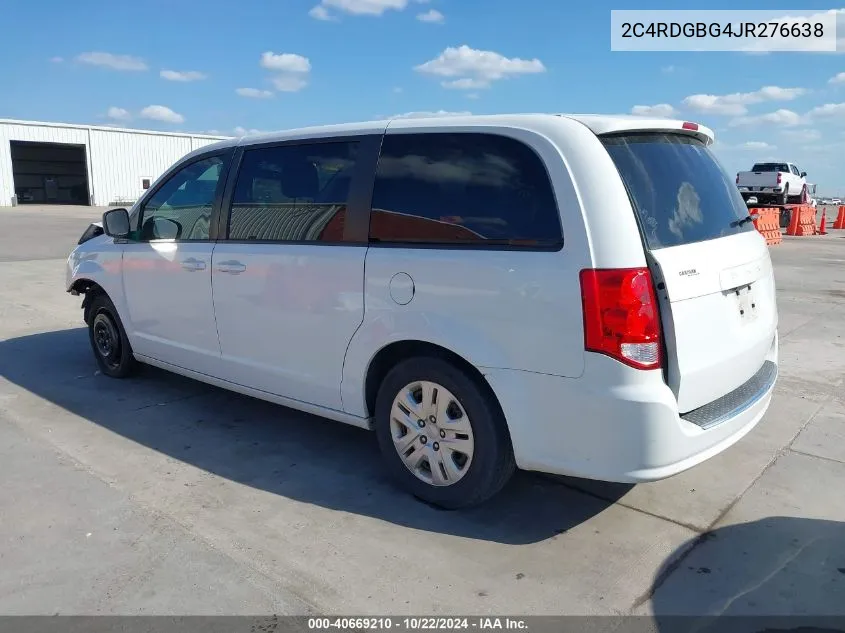 2018 Dodge Grand Caravan Se VIN: 2C4RDGBG4JR276638 Lot: 40669210