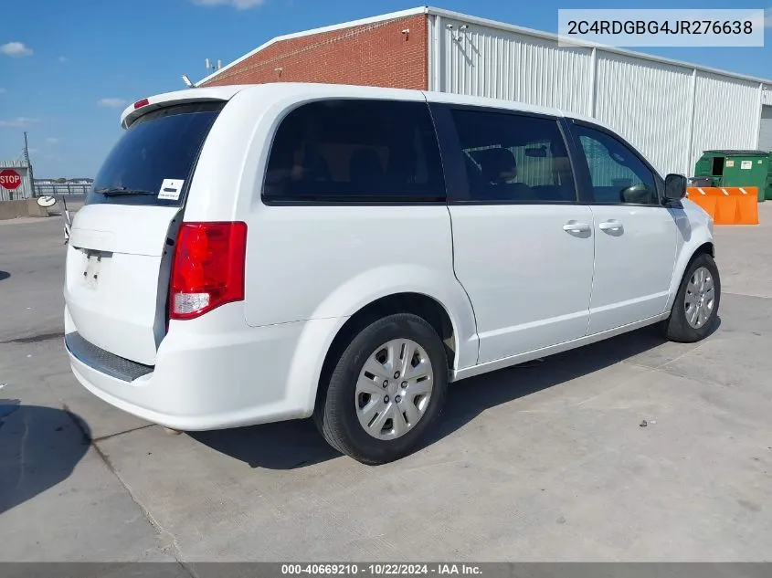 2018 Dodge Grand Caravan Se VIN: 2C4RDGBG4JR276638 Lot: 40669210