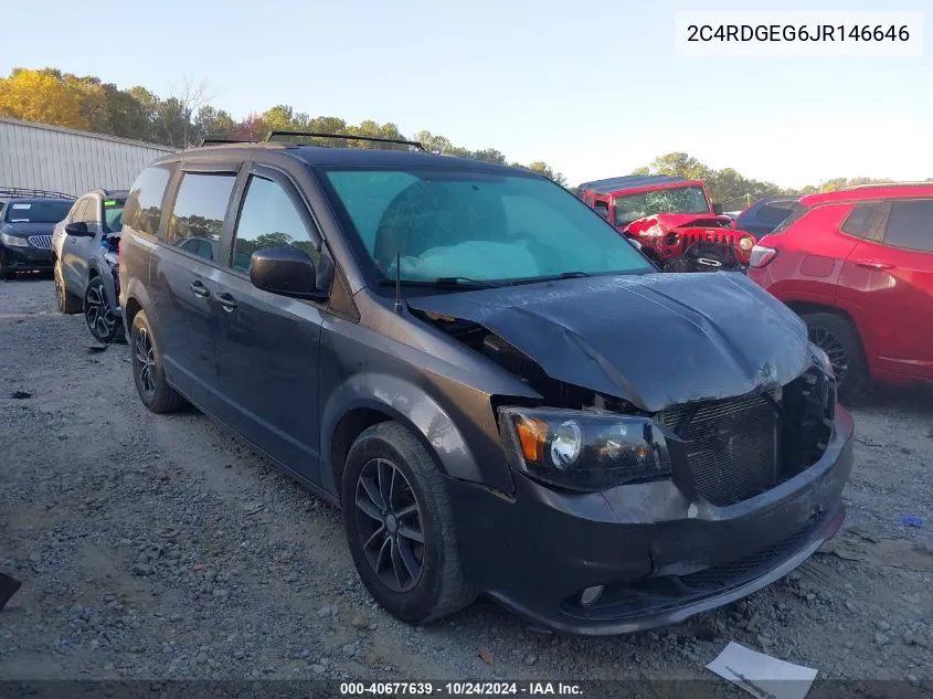 2018 Dodge Grand Caravan Gt VIN: 2C4RDGEG6JR146646 Lot: 40677639