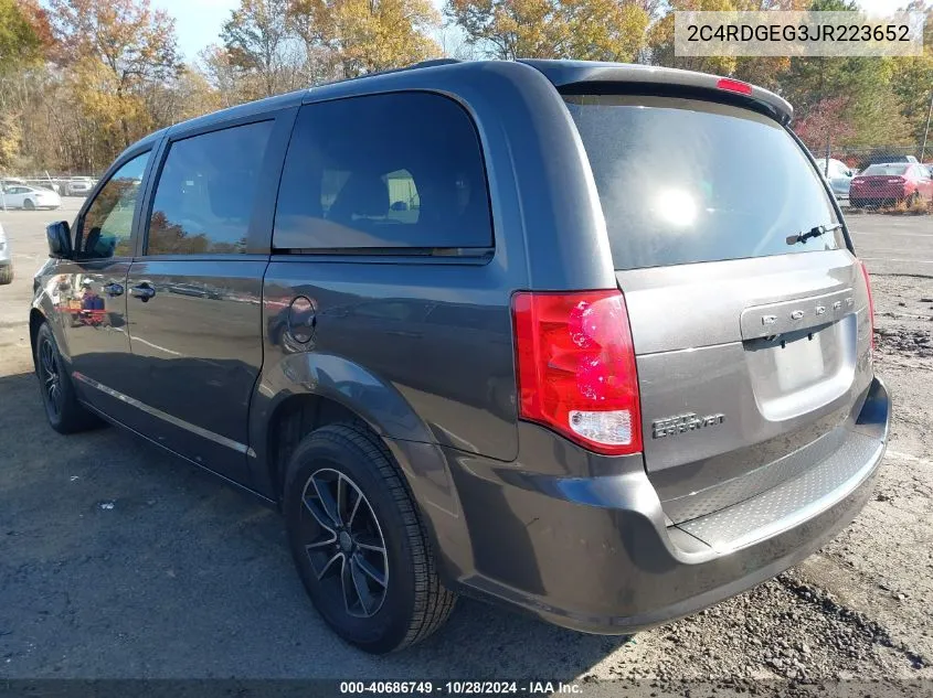 2018 Dodge Grand Caravan Gt VIN: 2C4RDGEG3JR223652 Lot: 40686749