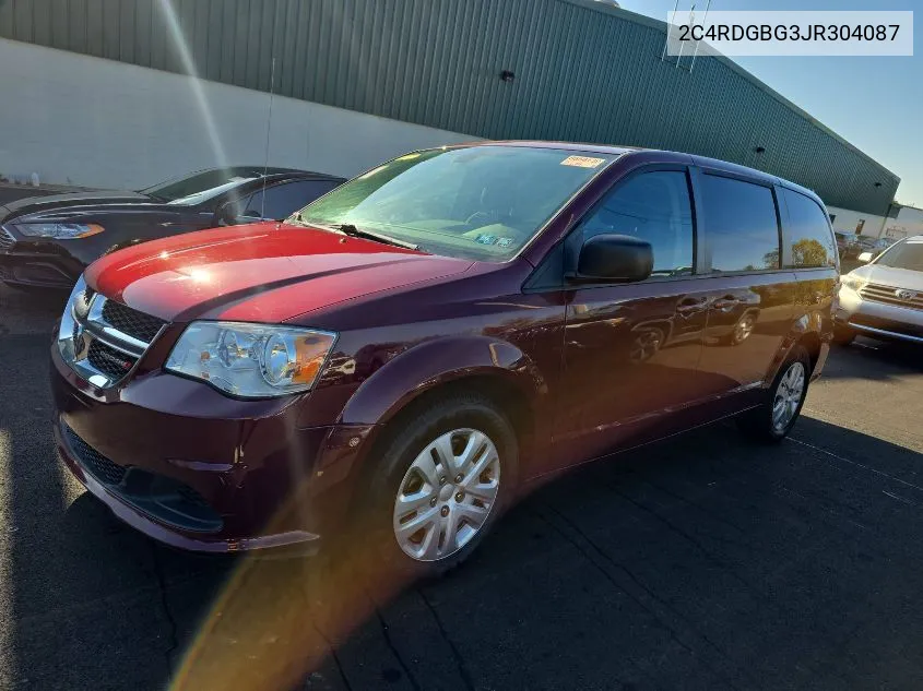 2018 Dodge Grand Caravan Se VIN: 2C4RDGBG3JR304087 Lot: 40697027