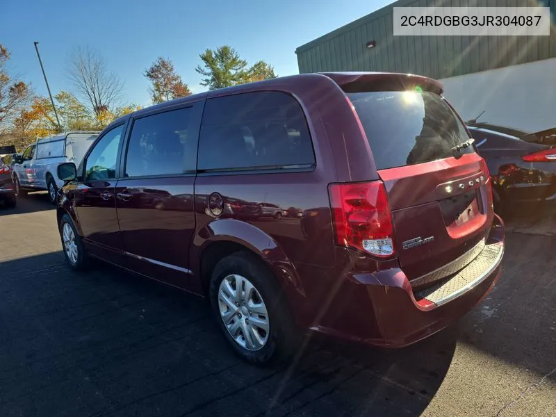 2018 Dodge Grand Caravan Se VIN: 2C4RDGBG3JR304087 Lot: 40697027