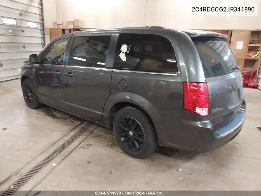 2018 Dodge Grand Caravan Sxt VIN: 2C4RDGCG2JR341890 Lot: 40711979