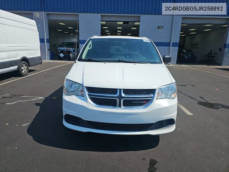 2018 Dodge Grand Caravan Se VIN: 2C4RDGBG5JR258892 Lot: 40713884