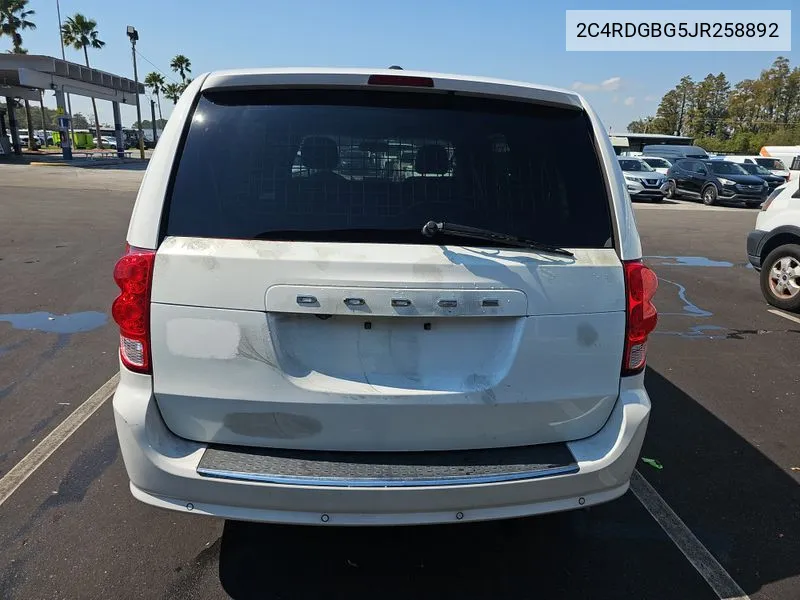 2018 Dodge Grand Caravan Se VIN: 2C4RDGBG5JR258892 Lot: 40713884