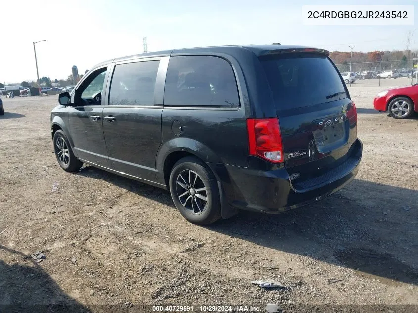 2C4RDGBG2JR243542 2018 Dodge Grand Caravan Se Plus