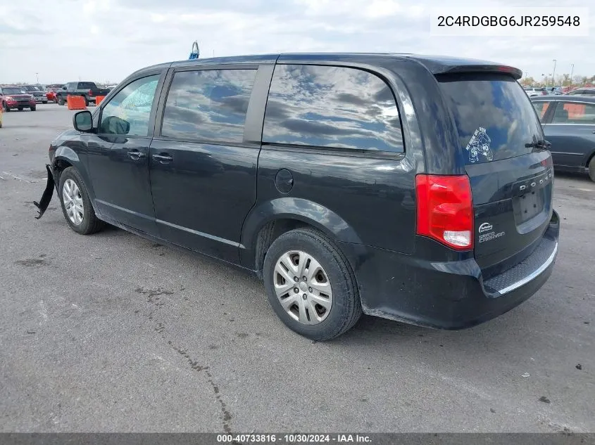 2C4RDGBG6JR259548 2018 Dodge Grand Caravan Se