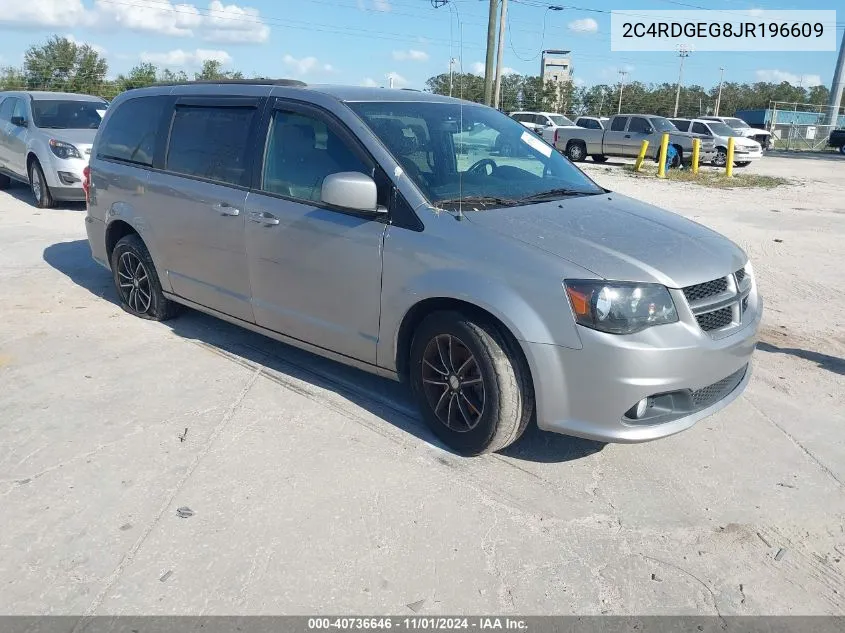 2018 Dodge Grand Caravan Gt VIN: 2C4RDGEG8JR196609 Lot: 40736646