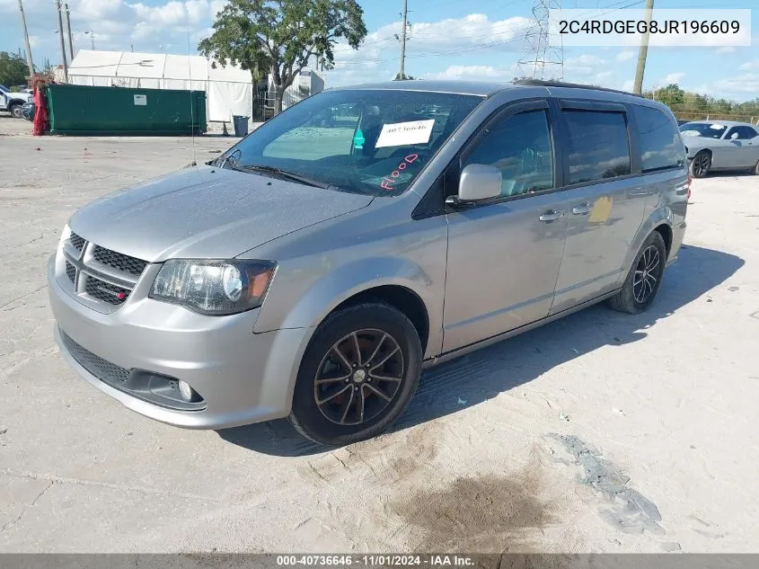 2018 Dodge Grand Caravan Gt VIN: 2C4RDGEG8JR196609 Lot: 40736646