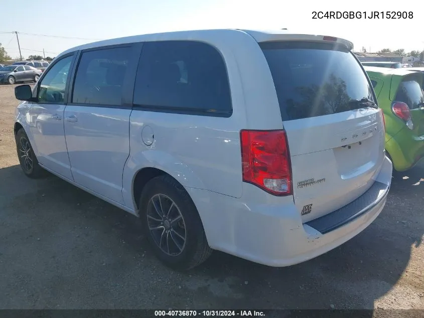 2018 Dodge Grand Caravan Se Plus VIN: 2C4RDGBG1JR152908 Lot: 40736870