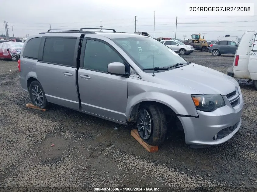 2018 Dodge Grand Caravan Gt VIN: 2C4RDGEG7JR242088 Lot: 40743596