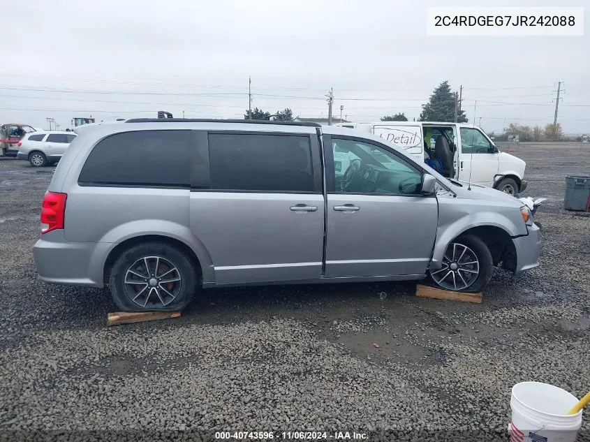 2018 Dodge Grand Caravan Gt VIN: 2C4RDGEG7JR242088 Lot: 40743596