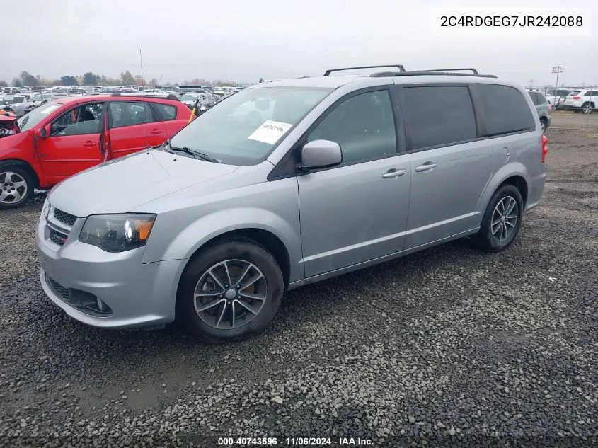 2018 Dodge Grand Caravan Gt VIN: 2C4RDGEG7JR242088 Lot: 40743596