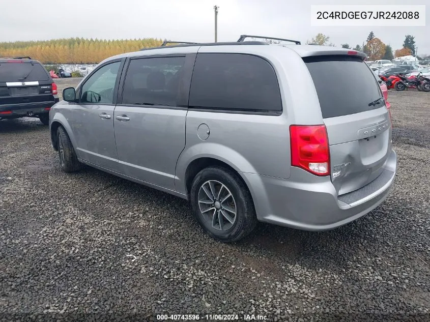 2018 Dodge Grand Caravan Gt VIN: 2C4RDGEG7JR242088 Lot: 40743596