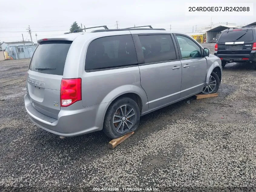 2018 Dodge Grand Caravan Gt VIN: 2C4RDGEG7JR242088 Lot: 40743596