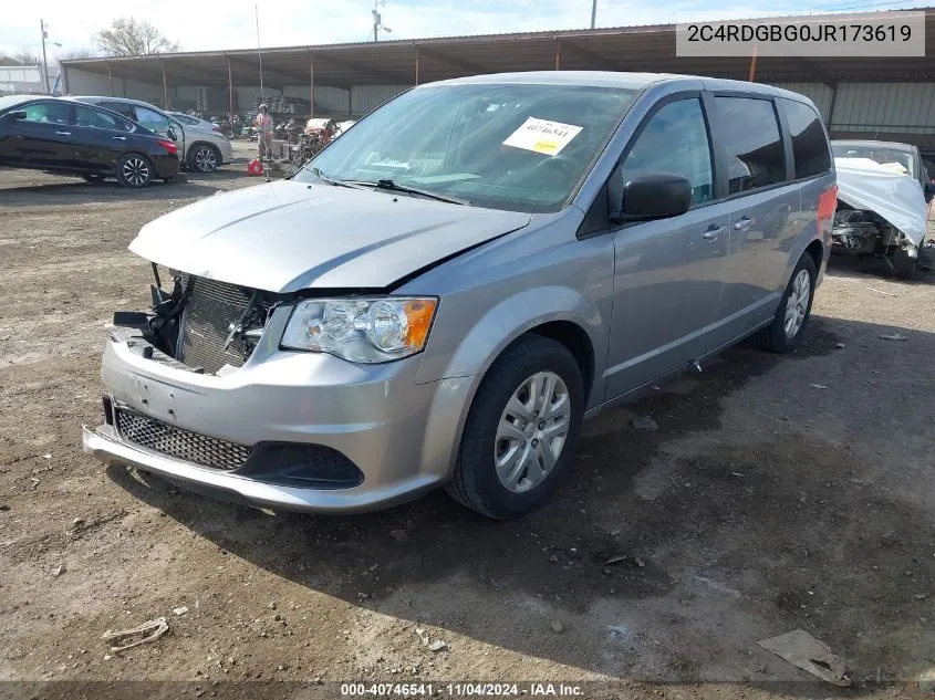 2018 Dodge Grand Caravan Se VIN: 2C4RDGBG0JR173619 Lot: 40746541