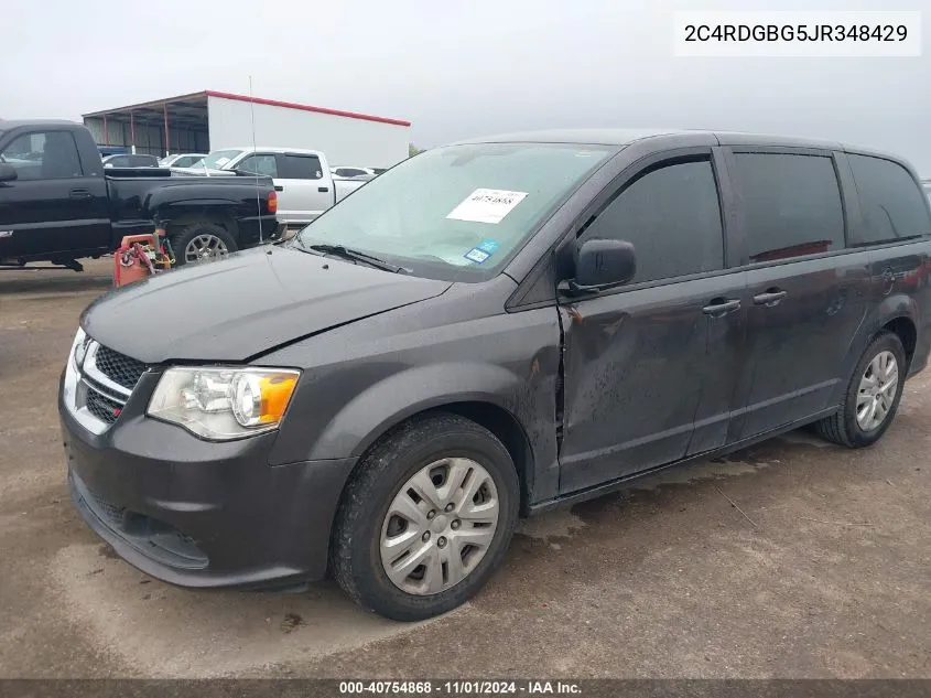 2018 Dodge Grand Caravan Se VIN: 2C4RDGBG5JR348429 Lot: 40754868