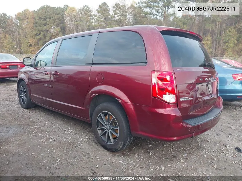 2018 Dodge Grand Caravan Se Plus VIN: 2C4RDGBG7JR222511 Lot: 40758055