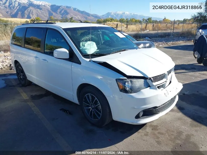 2018 Dodge Grand Caravan Gt VIN: 2C4RDGEG4JR318866 Lot: 40764214