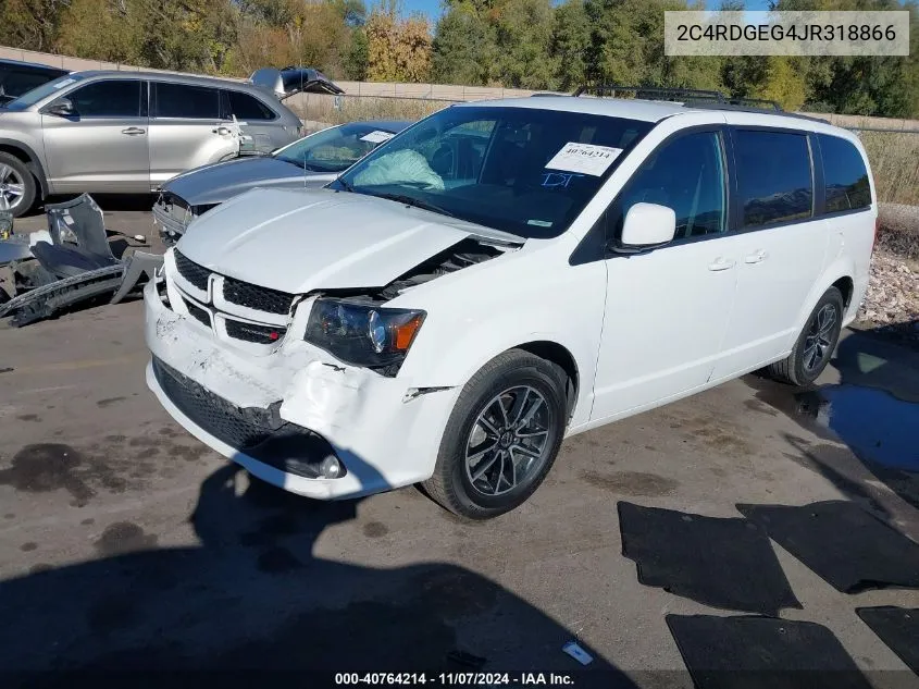 2018 Dodge Grand Caravan Gt VIN: 2C4RDGEG4JR318866 Lot: 40764214