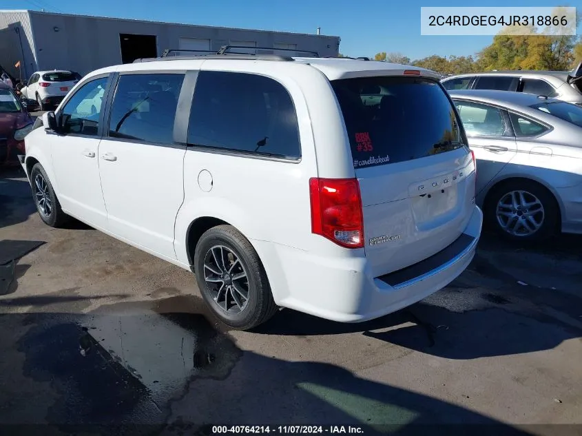 2018 Dodge Grand Caravan Gt VIN: 2C4RDGEG4JR318866 Lot: 40764214