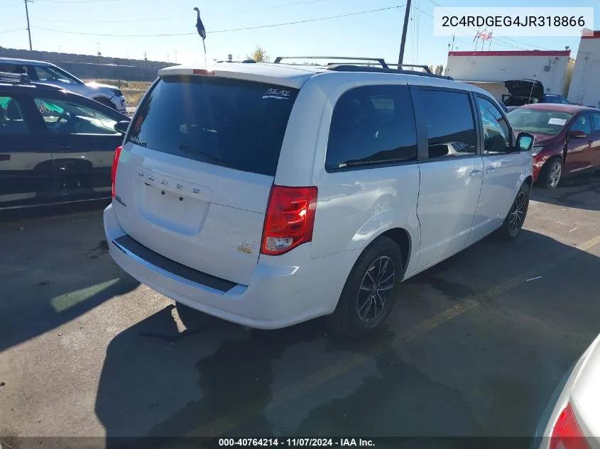 2018 Dodge Grand Caravan Gt VIN: 2C4RDGEG4JR318866 Lot: 40764214