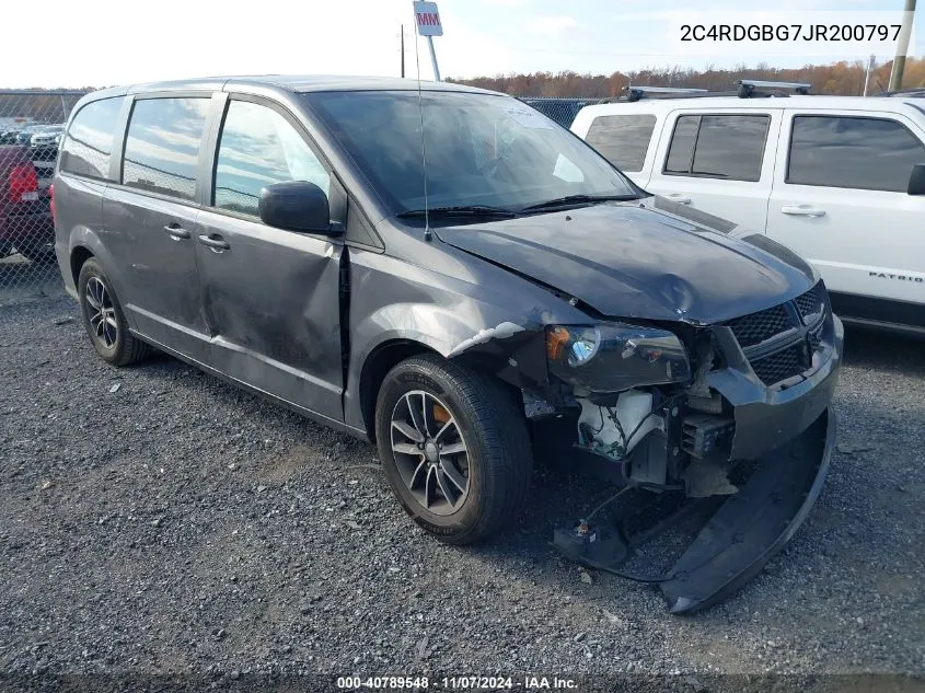 2018 Dodge Grand Caravan Se Plus VIN: 2C4RDGBG7JR200797 Lot: 40789548