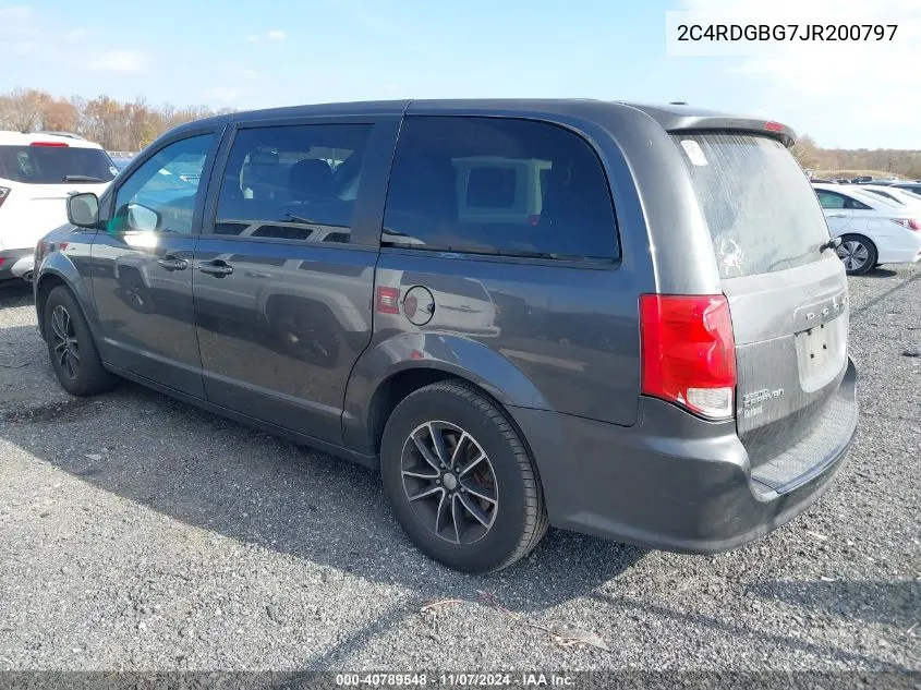 2018 Dodge Grand Caravan Se Plus VIN: 2C4RDGBG7JR200797 Lot: 40789548